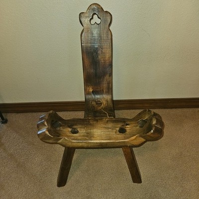 Antique Spanish Birthing/Milking Chair 