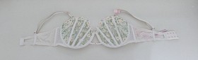 NWT! Victoria's Secret Dream Angels Push Up Without Padding Bra White Daisy 36D