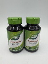 2 Nature's Way Potassium 100 Capsules Supports Heart  Muscle Function Exp 10/27