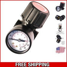 Compact 1/4" NPT Air Regulator with Gauge - User-Friendly Configuration