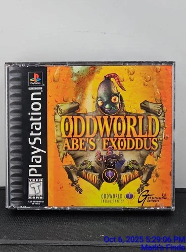 Oddworld: Abe's Exoddus (Sony PlayStation 1, 1999) PS1 Complete CIB Tested w/reg
