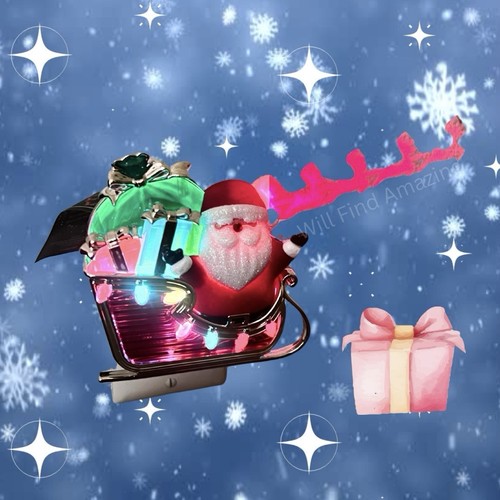 BATH & BODY WORKS Santa Sleigh Projector 24/7 Light Up Wallflower Plug NEW! 2023 - Picture 1 of 1