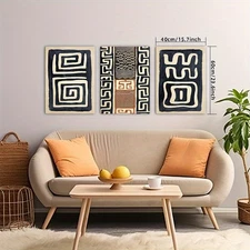 Framed, 3pcs canvas wall art, decorative paintings enhance home aesthetics woode
