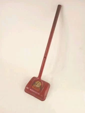 Vintage Red Pretty Maid Mini Carpet Sweeper Tin Toy USA 14.5"