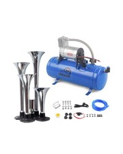 175DB 4 Horns Train Horn with 1.6 gallon Air Tank and 150 PSI Compressor 12V ...