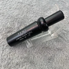Vtg PS OLT Junior Duck Call J-15 Black Keyhole Pekin Illinois, Missing Reed