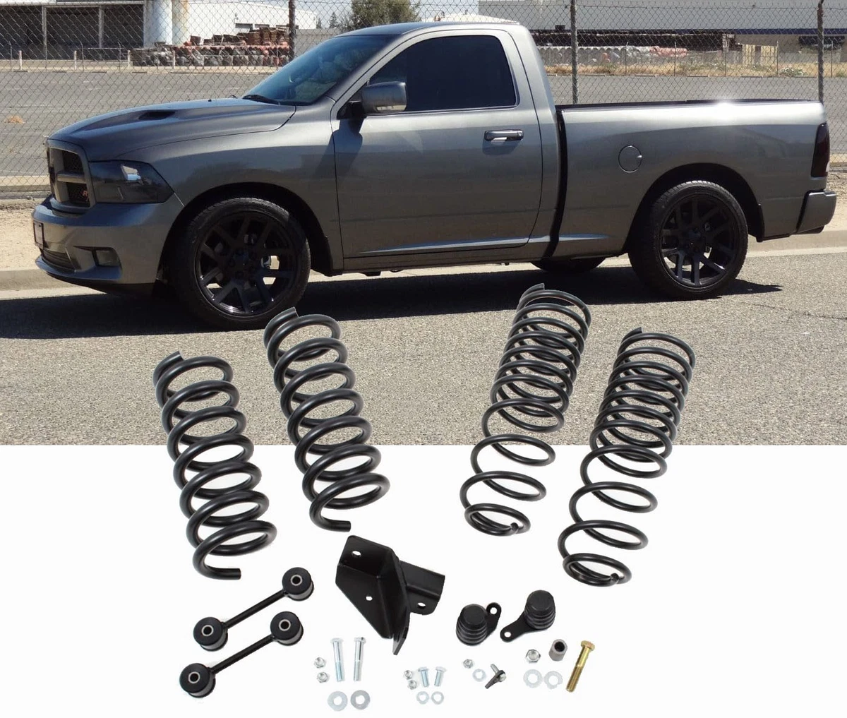 2002 - 2008 Dodge Ram 1500 V6 3 / 5 Lowering Drop Kit 2WD Coils Flip