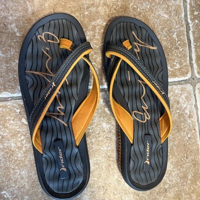 Grendene Rider Flip-Flops / Thong Sandals  Mens US 10 EU 41/42 Gray and orange
