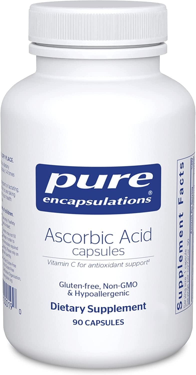 Pure Encapsulations Ascorbic Acid Capsules - 1,000 mg 90 Count (Pack of 1) 