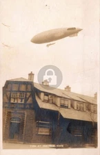 Chatham MA Naval Blimp over Village Navy Cape Cod RPPC Photo Postcard COPY