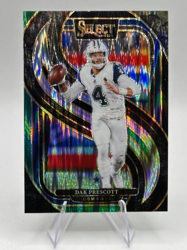 Panini Select 2024 - Premier Level Dak Prescott #125 negro y verde Shock Prizm - Imagen 1 de 2