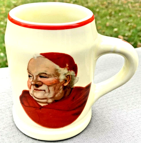Hall China TANKARD STYLE MUG, 10 OZ..MONK FIGURE...... STYLISH~!
