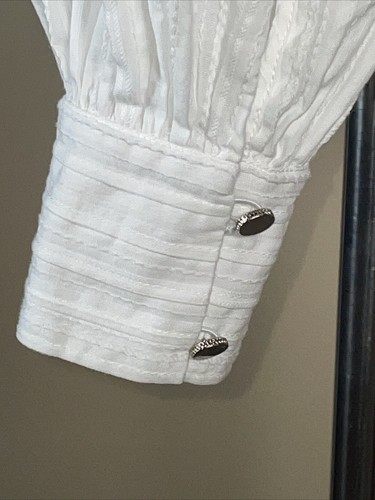 Ted Baker Silais Double Frill Cotton Blouse Ivory Women Ted 2 / US 4/6 - Picture 8 of 17