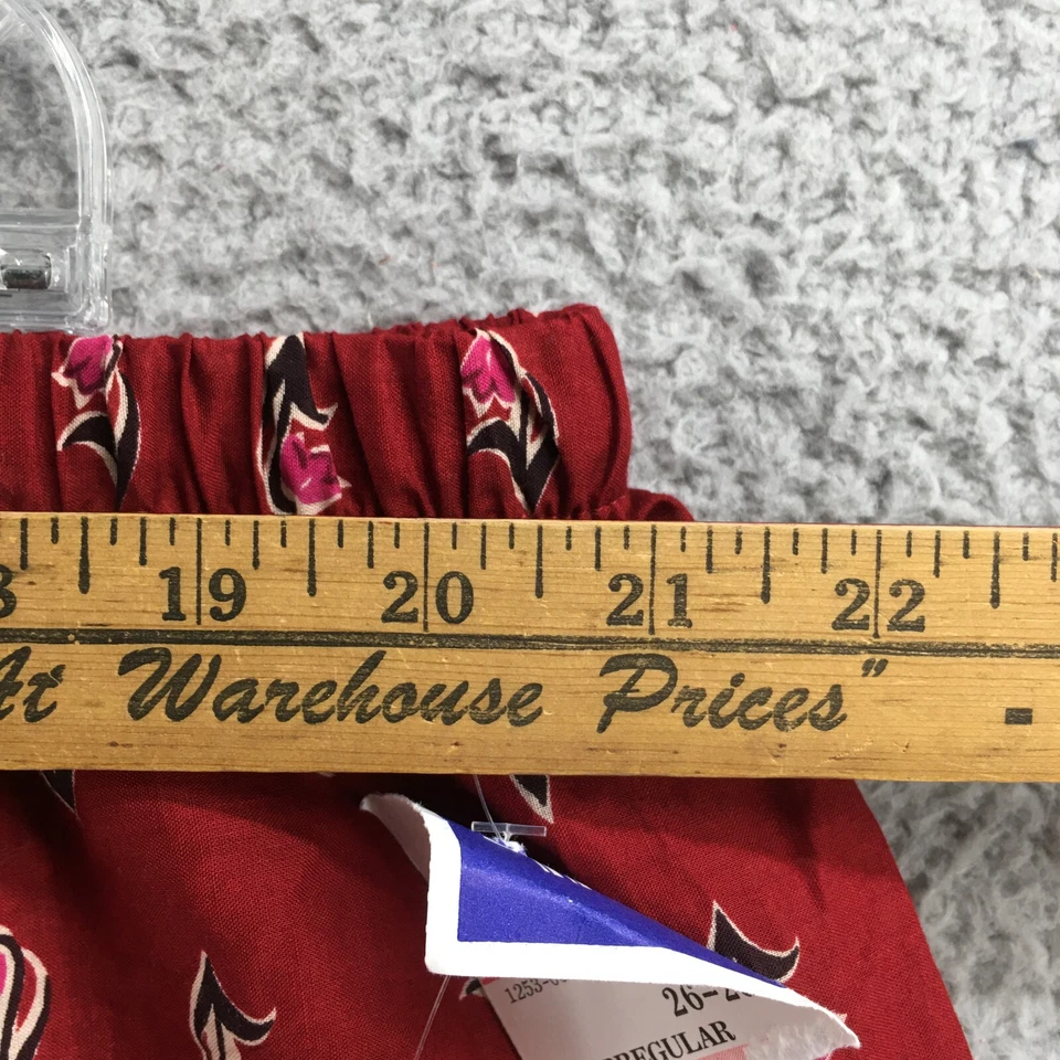 Pantalón Corto Venezia Boho Mujer 26/28 (Real 42x5) Rojo Algodón Cintura Elástica Estampado Foto 4 de 4