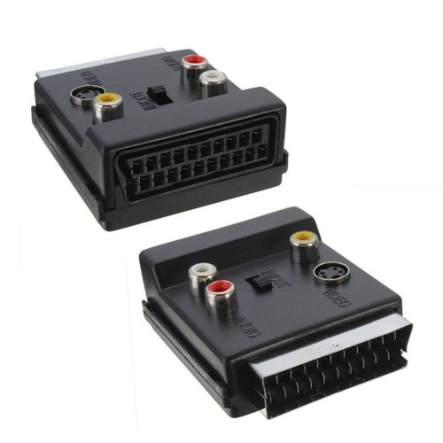 Scart Male Plug to 3RCA Female Connector 21PIN Adapter Input AV TV Video - Picture 3 of 6
