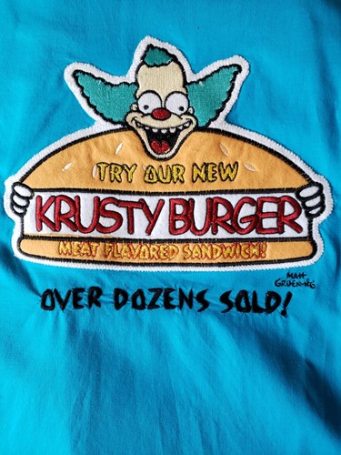 RARE!!! Krusty the Clown fast food uniform shirt XL new - Picture 5 of 6