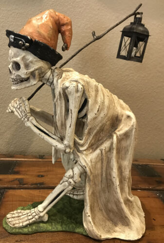 Bethany Lowe Halloween Skeleton Night Watchman with Lantern—Retired - Picture 10 of 12