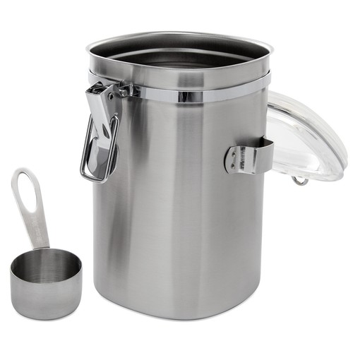 ChefWave Stainless Steel Coffee Canister with Measuring Spoon - Picture 3 of 6