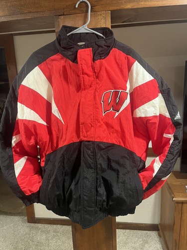 Vintage 90s Wisconsin Badgers Apex One Sports Jacket Size Large. Totally Radical