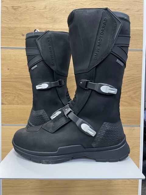 GENUINE BMW MOTORRAD BLACK GOTTHARD GTX MOTORCYCLE BOOTS SIZE - 46
