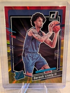 2023-24 Donruss- Dereck Lively II #233 Red Gold Laser- Rated Rookie (RC)