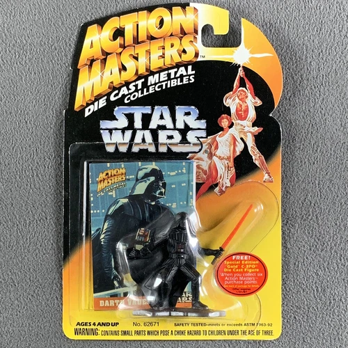 Darth Vader STAR WARS ACTION MASTERS Die Cast Figurine w/ Trading Card (Kenner)