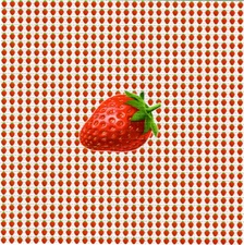 Single STRAWBERRIES BLOTTER ART perforated paper sheet psychedelic art