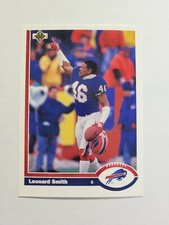 LEONARD SMITH 1991 UPPER DECK FOOTBALL CARD # 315 E0898
