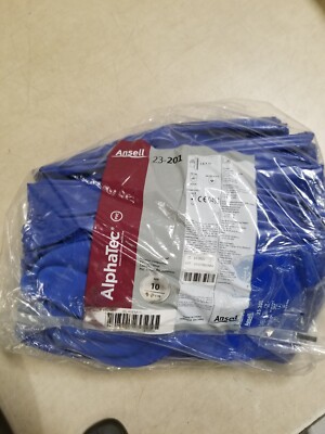 6 Pairs - Ansell 23-201 24'' Chemical Resistant Gloves, Pvc, 10