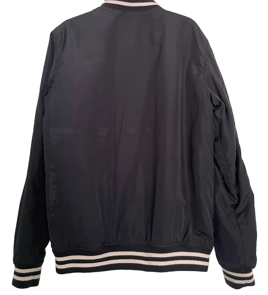 Chaqueta juvenil sintética de los Yankees de Nueva York 14 años + Letterman apliques de béisbol bombardero universitario Foto 4 de 4