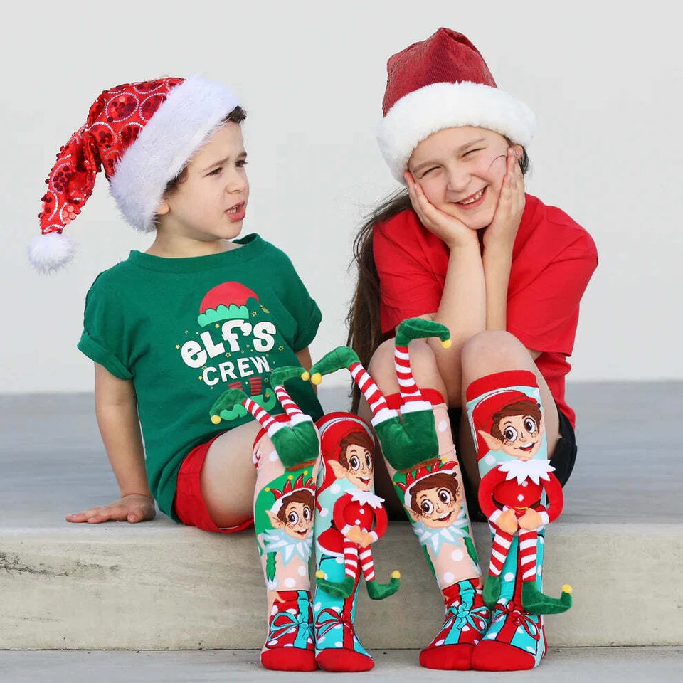 Christmas Elf Socks by MADMIA Size 6-99 Crazy Fun Socks - image 2 of 3