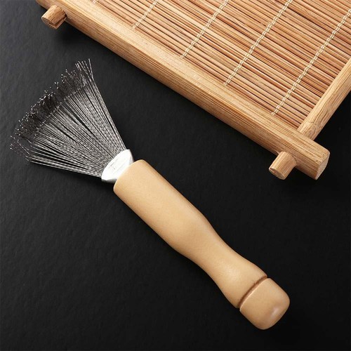 Wooden Handle Hair Brush Cleaner With Metal Wire Salon Rake Home - Picture 11 of 12