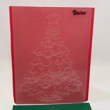 Darice Embossing Essentials Embossing Folder Christmas Tree 3D Design ￼