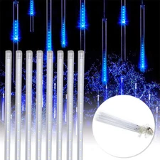 192/288 LED Meteor Shower Lights Fairy String Light Falling Rain Xmas Tree Party