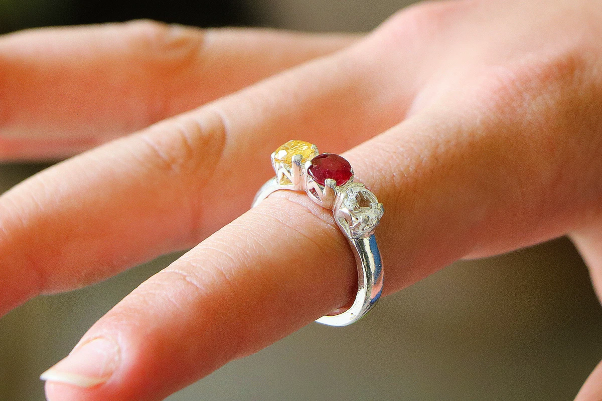 Yellow topaz sales engagement ring