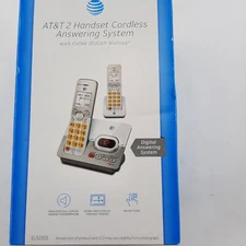 AT&T 2 Handset Cordless Phone Answering System EL52203 Caller ID Call Waiting