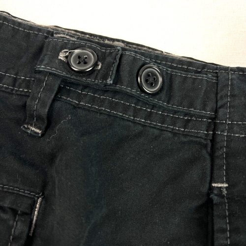 Old Navy Chino Shorts Casual Womens 6 (32X9.5) Cotton Black Preppy Flat Front - Picture 7 of 11