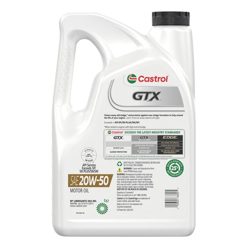 Castrol GTX 20W-50 Conventional Motor Oil, 5 Quarts, (wa)..... - Picture 5 of 12