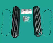 Ls Tall Vintage Finned Valve Cover Black Vortec Rocker Covers Ls1 Ls2 Ls6 Ls7 Gm