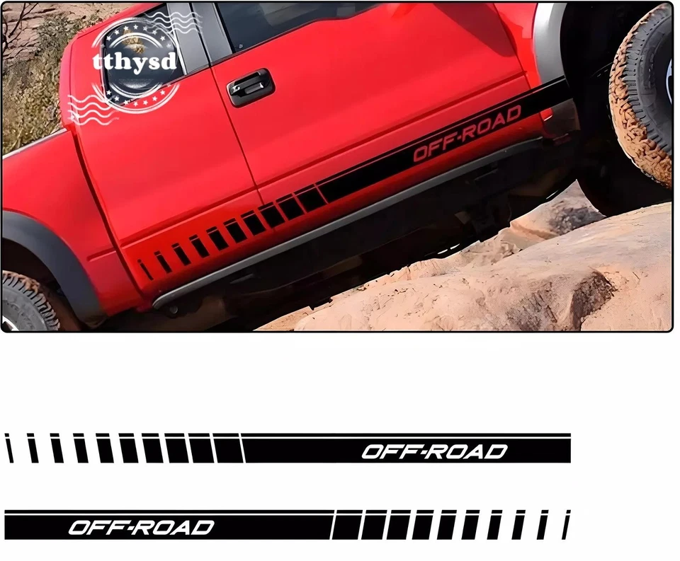 For Nissan Navara D22 Frontier Titan Graphics Off Road Stripe Car Sticker 2X New Foto 4 de 4