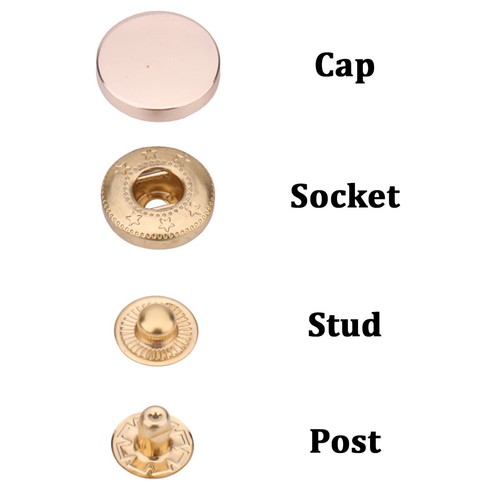 Popper Boutons Pression S Ressort Boutons-Pression + Main Outil Set DIY - Imagen 6 de 34