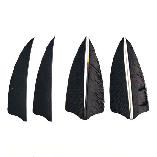 50pcs 3" Archery Arrow Feather Natural Turkey Fletches Fletching Right Left Wing - Picture 15 of 19