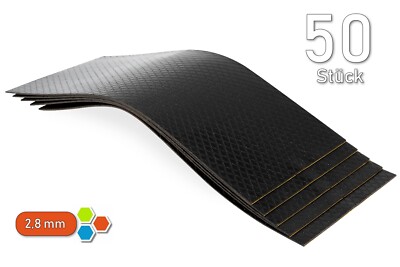 50 ADM Bitumen 250 x 100 x 2,8 mm Anti-Dröhn Matten 1,25m² Dämpfung - B2823