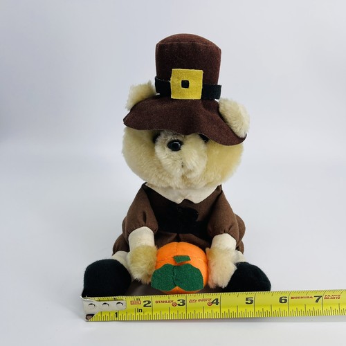 PRODUCTOS DE COLECCIÓN NICOLE OSO PEREGRINO DE ACCIÓN DE GRACIAS CON CALABAZA FELPA - VACACIONES-OTOÑO - Imagen 11 de 11