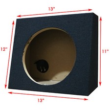 1x Single Sub Speaker Truck Subwoofer Box 8" Sealed Woofer Enclosure 1" MDF