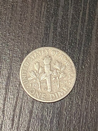 ROOSEVELT DIME 1956-D COIN - VF(Very Fine) with 90% Silver & 10% Copper Content - Picture 2 of 2