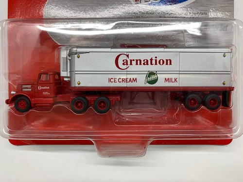 HO Mini Metals CMW White Super Power Tractor/32' Aerovan Reefer Carnation 31139. - Picture 2 of 4
