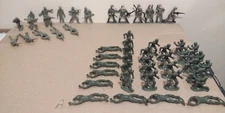 Vintage Toy Soldiers Lot (49) Some TimMee Possibly Carzol? Some Hand Painted