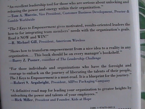 The 3 Keys To Empowerment by Blanchard, Carlos, & Randolph. (Hardcover) - Picture 5 of 12