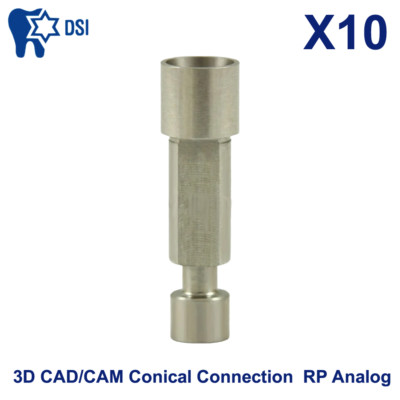 10x DSI 3D CAD/CAM Conical Connection 2.65mm RP Analog Nobel Active